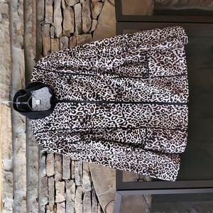 🆕Christopher and Banks Leopard print Full Zipper Jacket